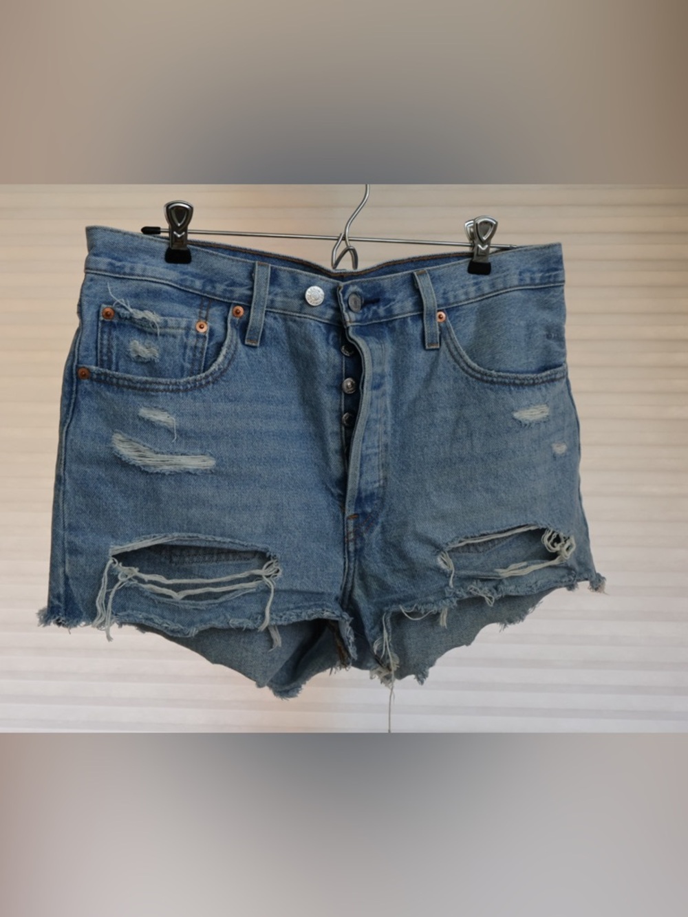 Levi’s 501 Light Blue Denim Shorts